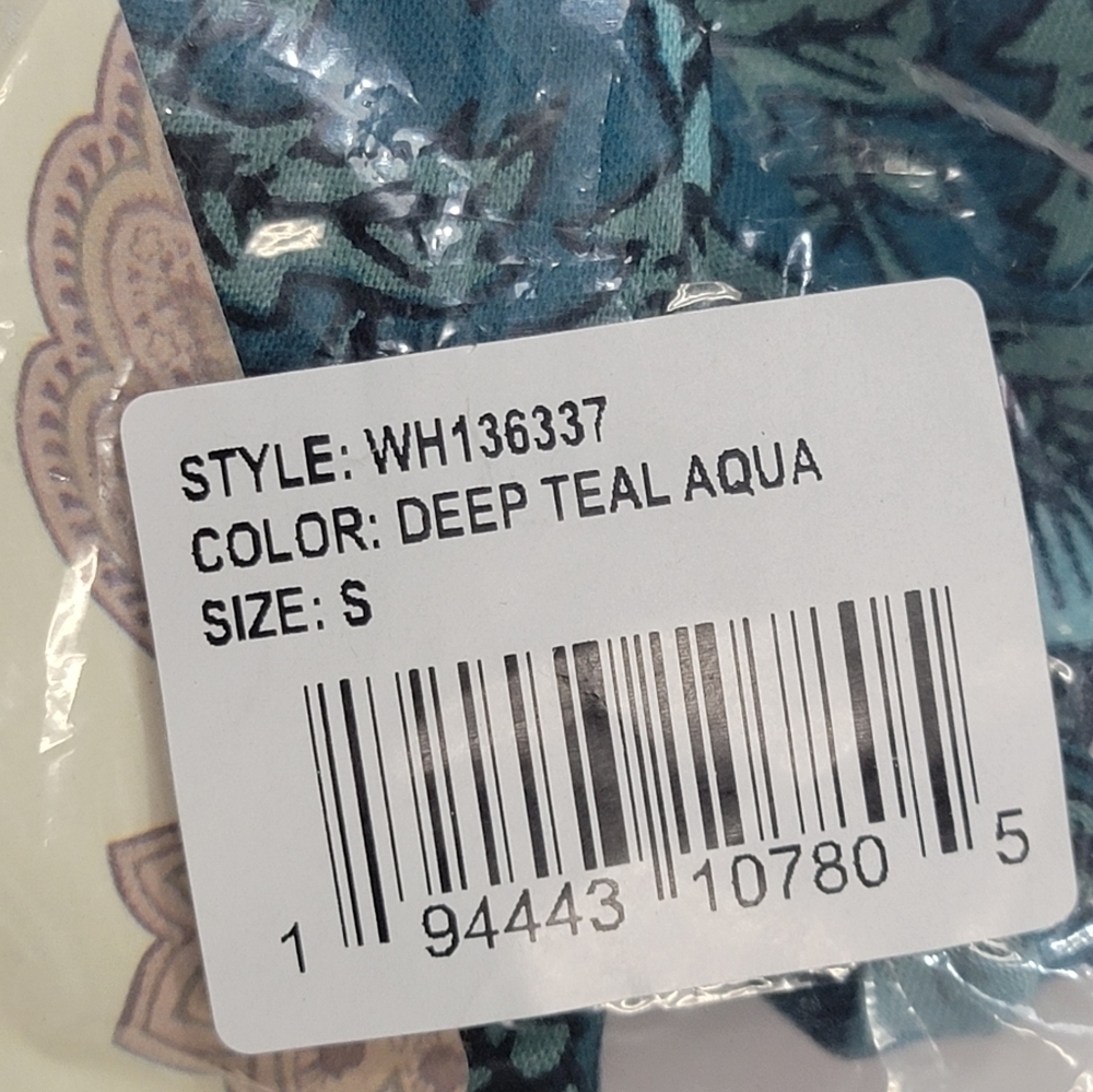 Band Of The Free Jewel Teal Floral Maxi Long Sleeve HiLow Wrap Dress Size Small - Picture 7 of 12